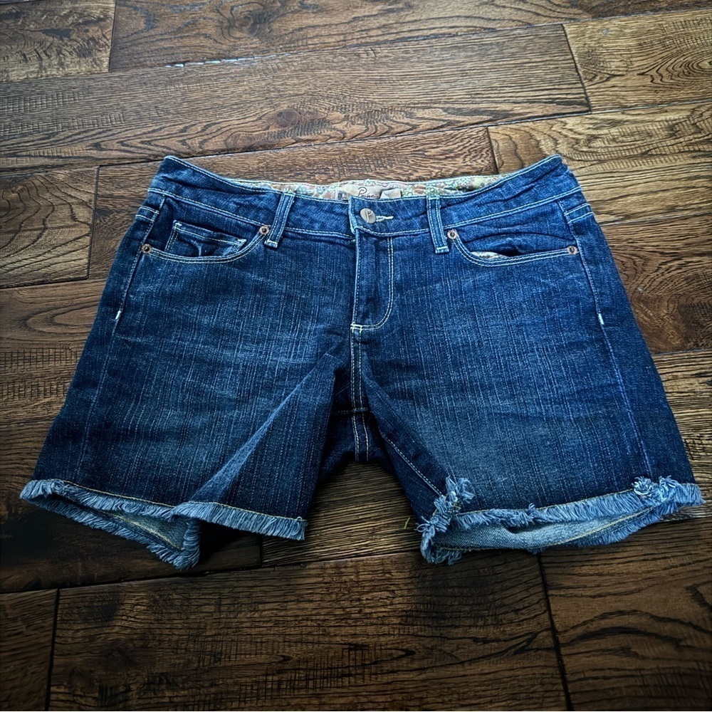 Paige Jimmy Jimmy Raw Hem Denim Jean Shorts